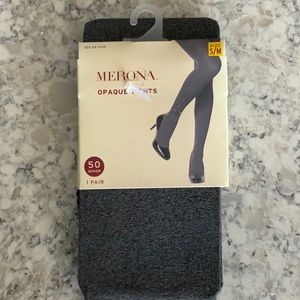 Merona Opaque Grey Heather Tights! NEW!